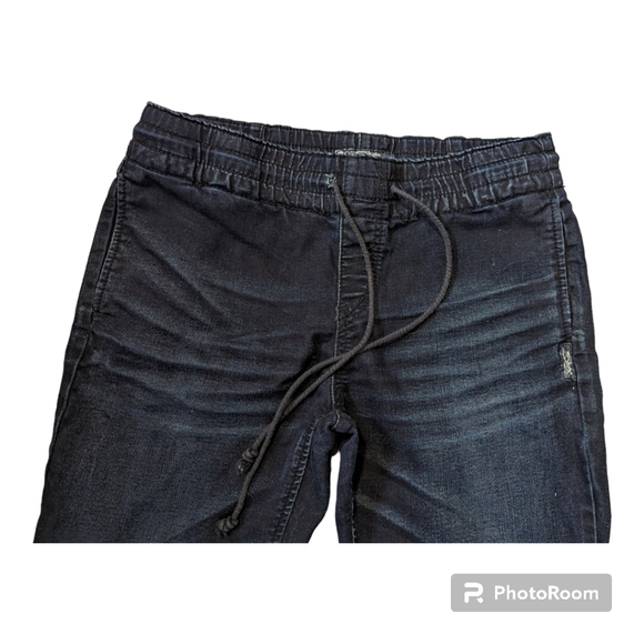 Silver Joga Dark Wash Pull String Jogger Jeans Women's Size 30 - Picture 3 of 6